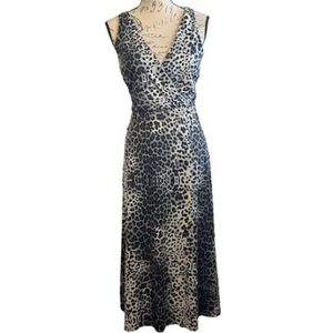 Superfoxx animal print dress, black and white leotard print